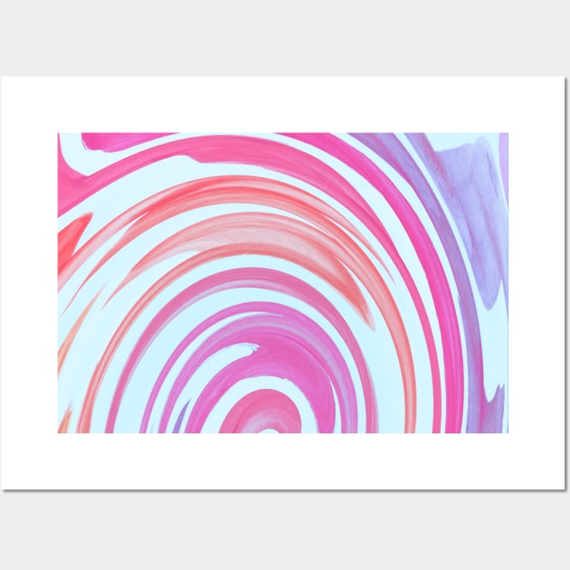 Watercolor rainbow whirl Pattern watercolour painting Wall Art by WatercolorFun